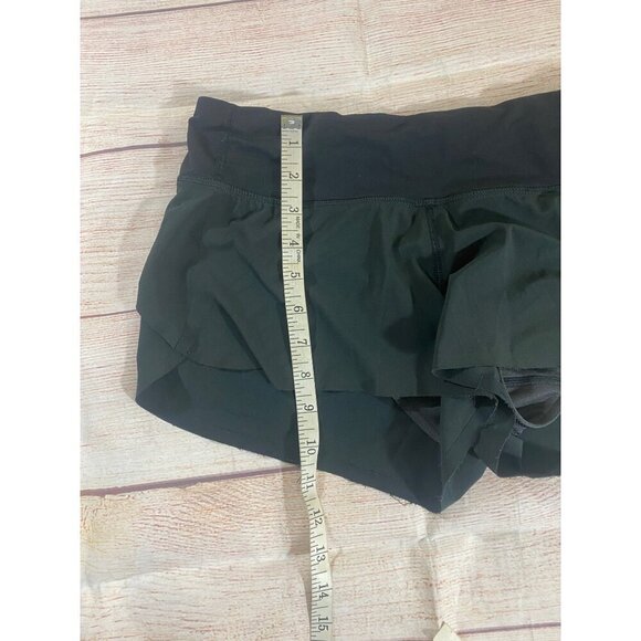 Lululemon Women's Black Athletic Speedy Active Shorts - 6 - Picture 2 of 11